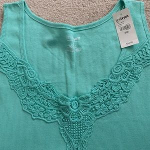 Lane Bryant Crochet Lace Neck Tank